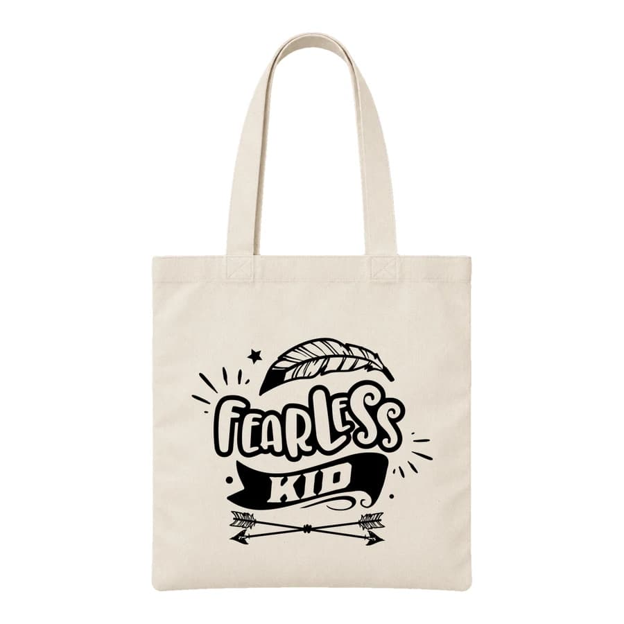 Tote bag — Fearless kid — Devant — Naturel