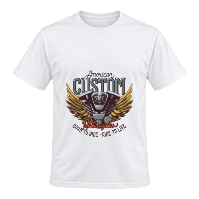 T-shirt — Moto custom · Deux roues
